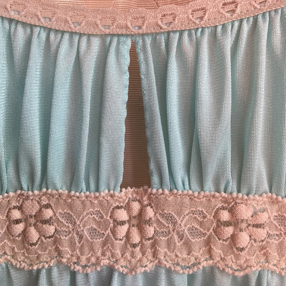 Vintage 60s Blue Kayser Nightgown Housedress - image 3
